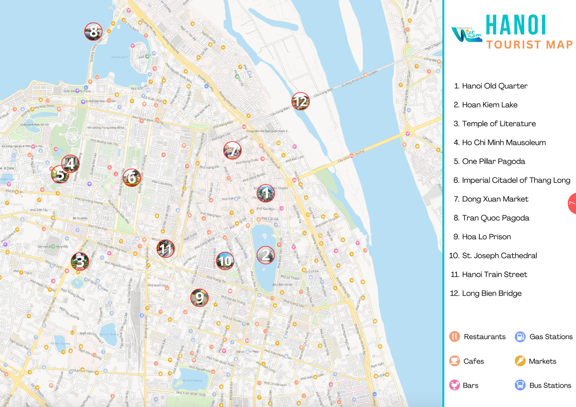 Hanoi Tourist Map