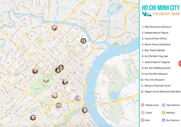 Ho Chi Minh City Tourist Map