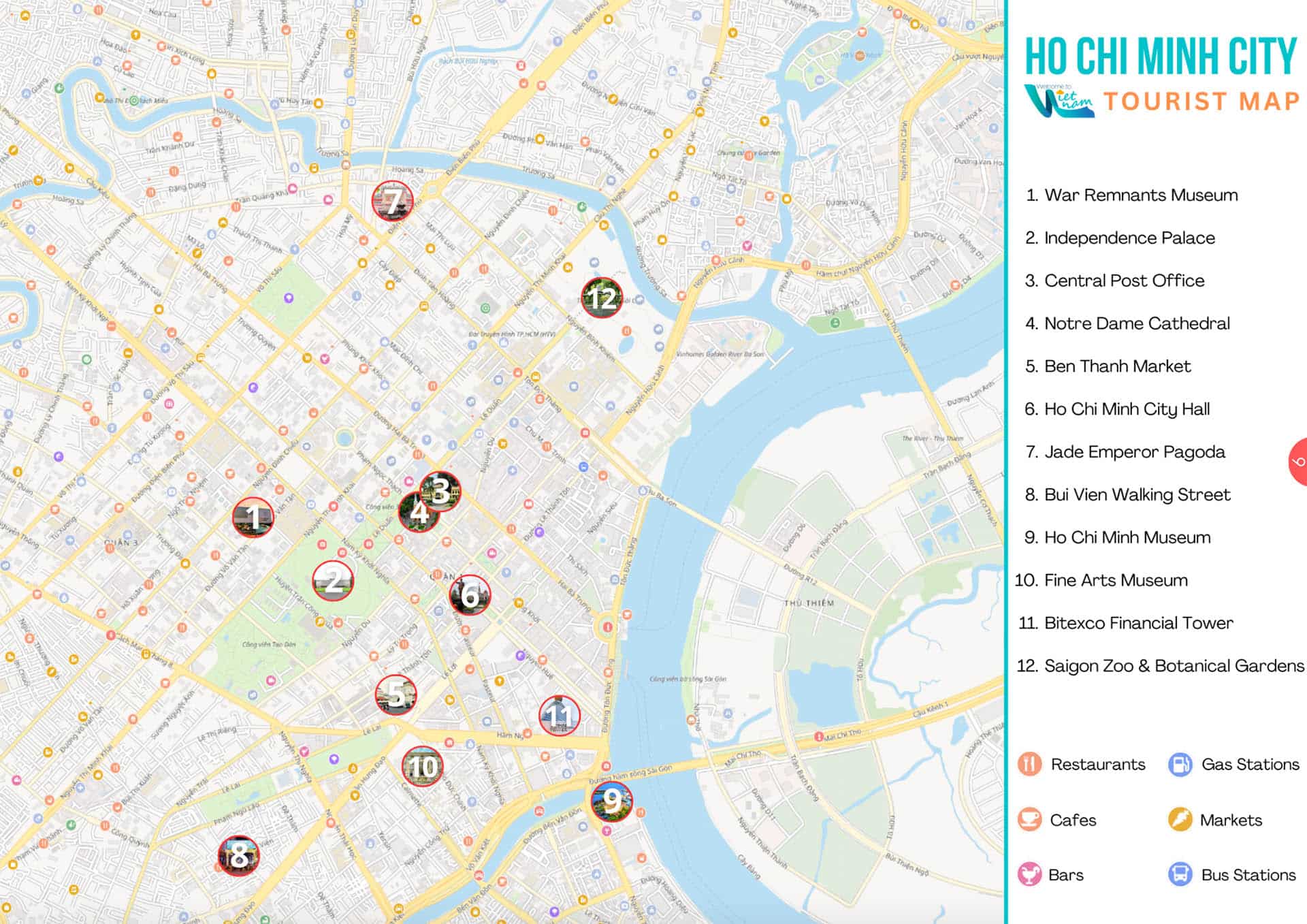 Ho Chi Minh City Tourist Map