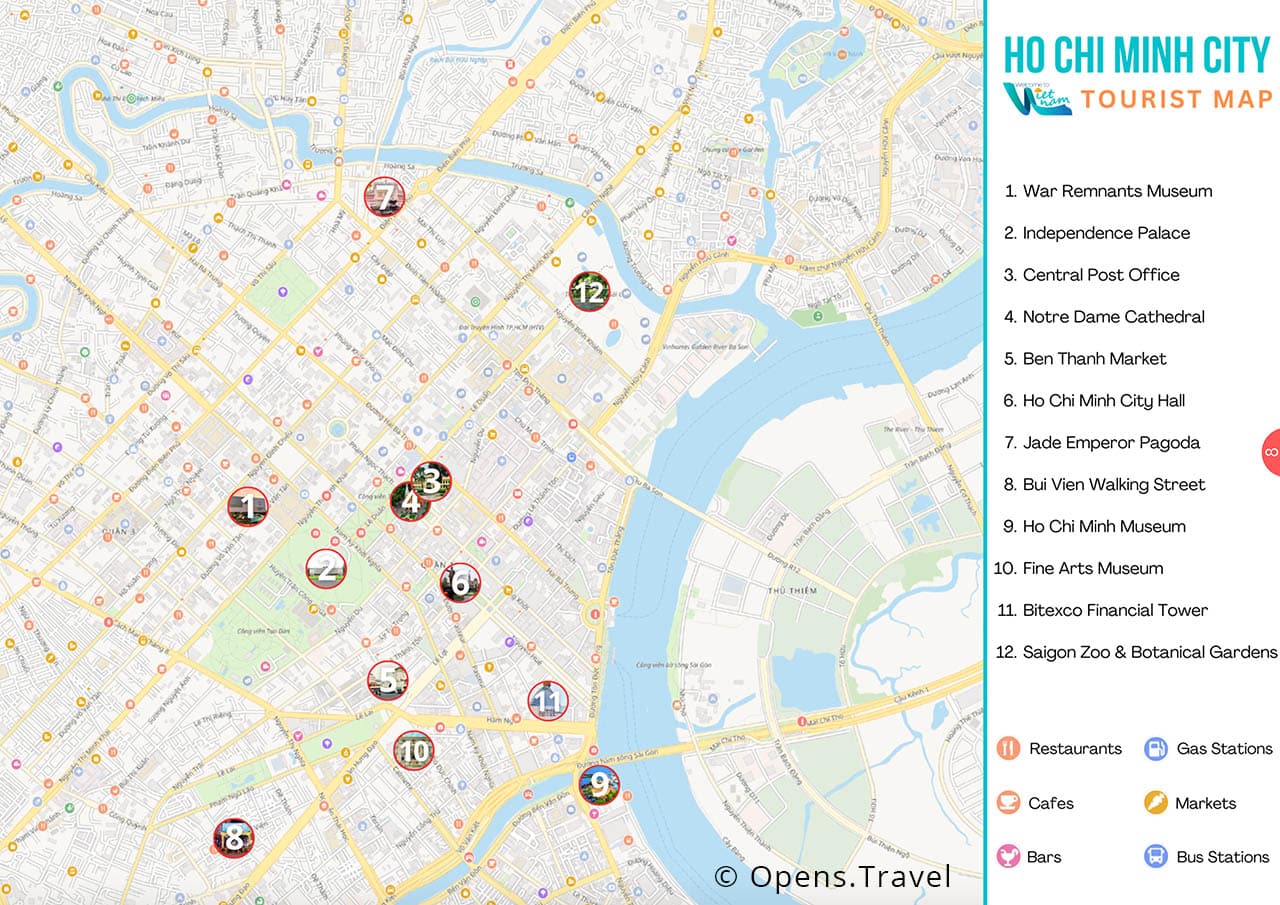 Ho Chi Minh City Tourist Map